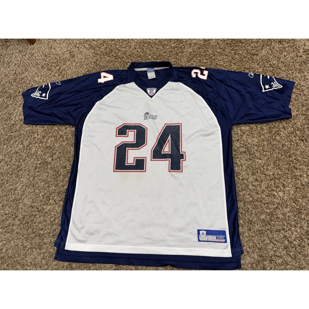 Reebok Ty Law #24 New England Patriots Adult Jersey Mens Size 2XL